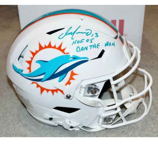 DAN MARINO "Dan The Man, HOF 05" Signed Dolphins SPEEDFLEX Helmet BECKETT COA